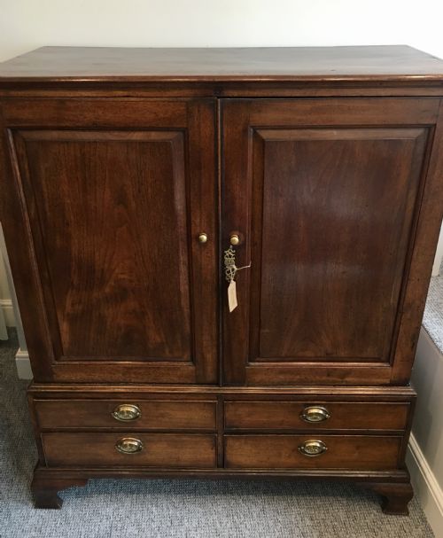 fig 1. Georgian Mahogany Linen Press Cupboard