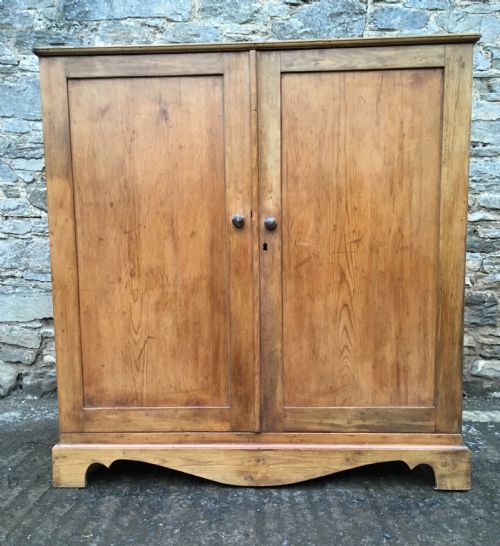 Antique Victorian Pine Linen Cupboard