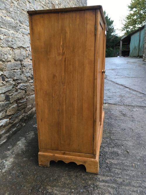fig 1. Antique Victorian Pine Linen Cupboard