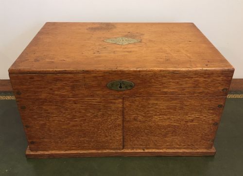 fig 1. Antique Victorian 1881 Oak Games Compendium