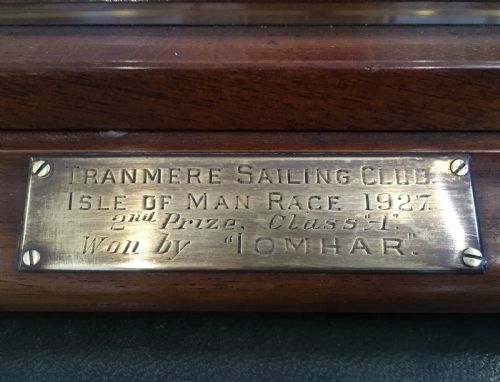 fig 2. Antique Mahogany Cased Drum Barograph with Charts