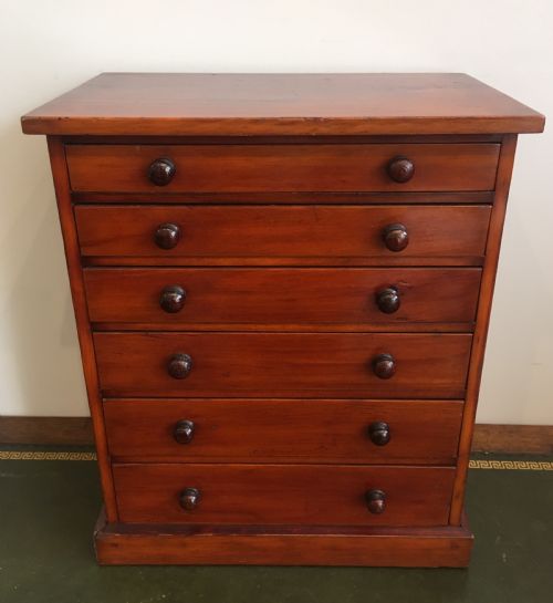 Antique Pine Tabletop Birds Egg Collectors Specimen Chest