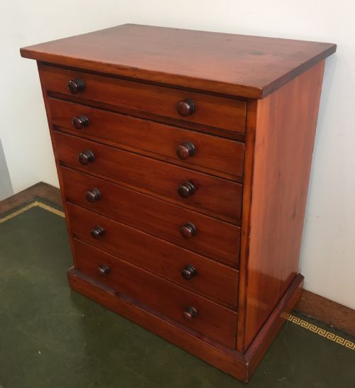fig 1. Antique Pine Tabletop Birds Egg Collectors Specimen Chest
