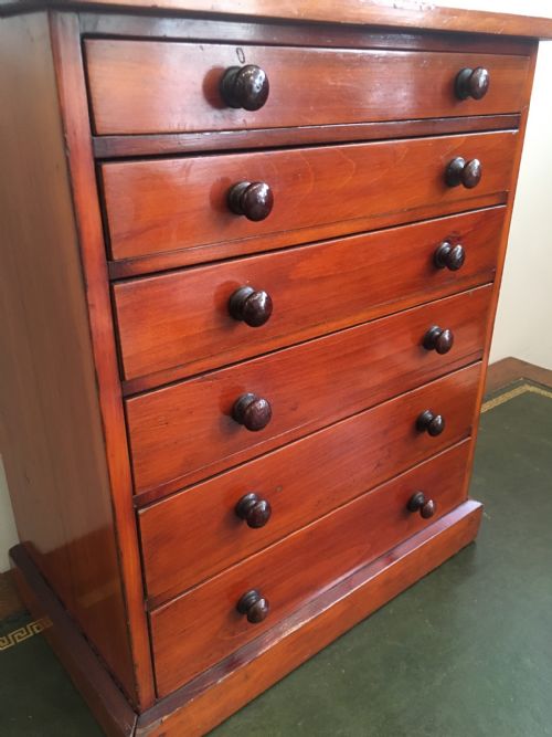 fig 2. Antique Pine Tabletop Birds Egg Collectors Specimen Chest