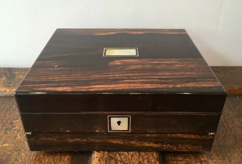 Antique Victorian Coromandel Writing Slope