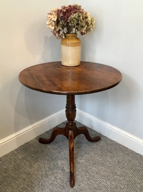 Antique Georgian Mahogany Tilt Top Occasional Table