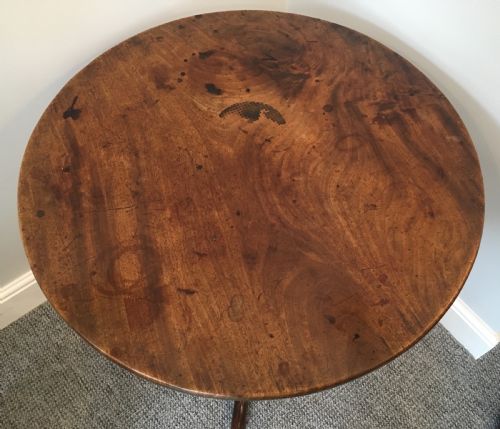 fig 2. Antique Georgian Mahogany Tilt Top Occasional Table