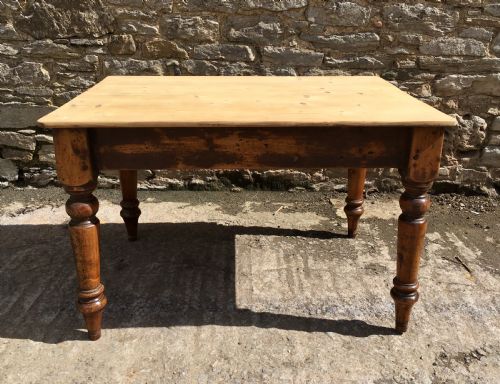 fig 1. Antique Victorian Pine Scrub Top Table