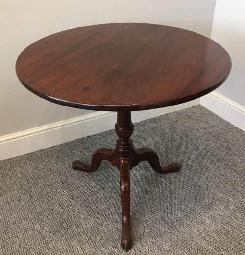 Antique Georgian George III Mahogany Tilt Top Occasional Table