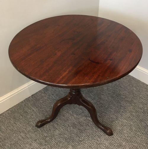 fig 2. Antique Georgian George III Mahogany Tilt Top Occasional Table