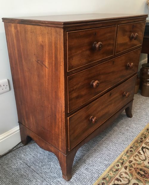 fig 2. Small Antique Georgian Mahogany Chest of Drawers