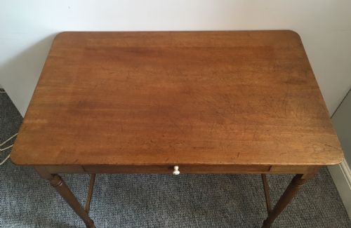 fig 1. Antique Mahogany Side Table with Drawer