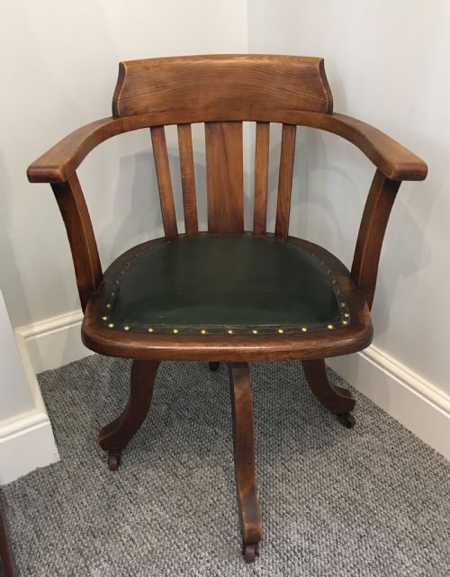 Antique Swivel Office Desk Chair