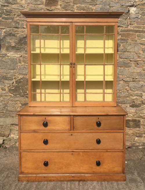 Antique Cornish Pine Glazed Dresser