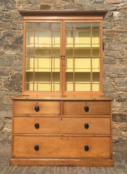 fig 2. Antique Cornish Pine Glazed Dresser