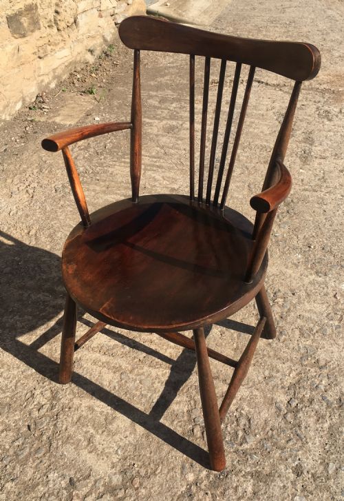 fig 1. Unusual Small Arts and Crafts Carver Chair