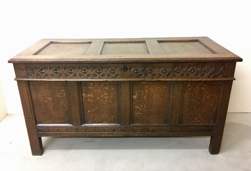 Large Antique 18th Century Oak Coffer