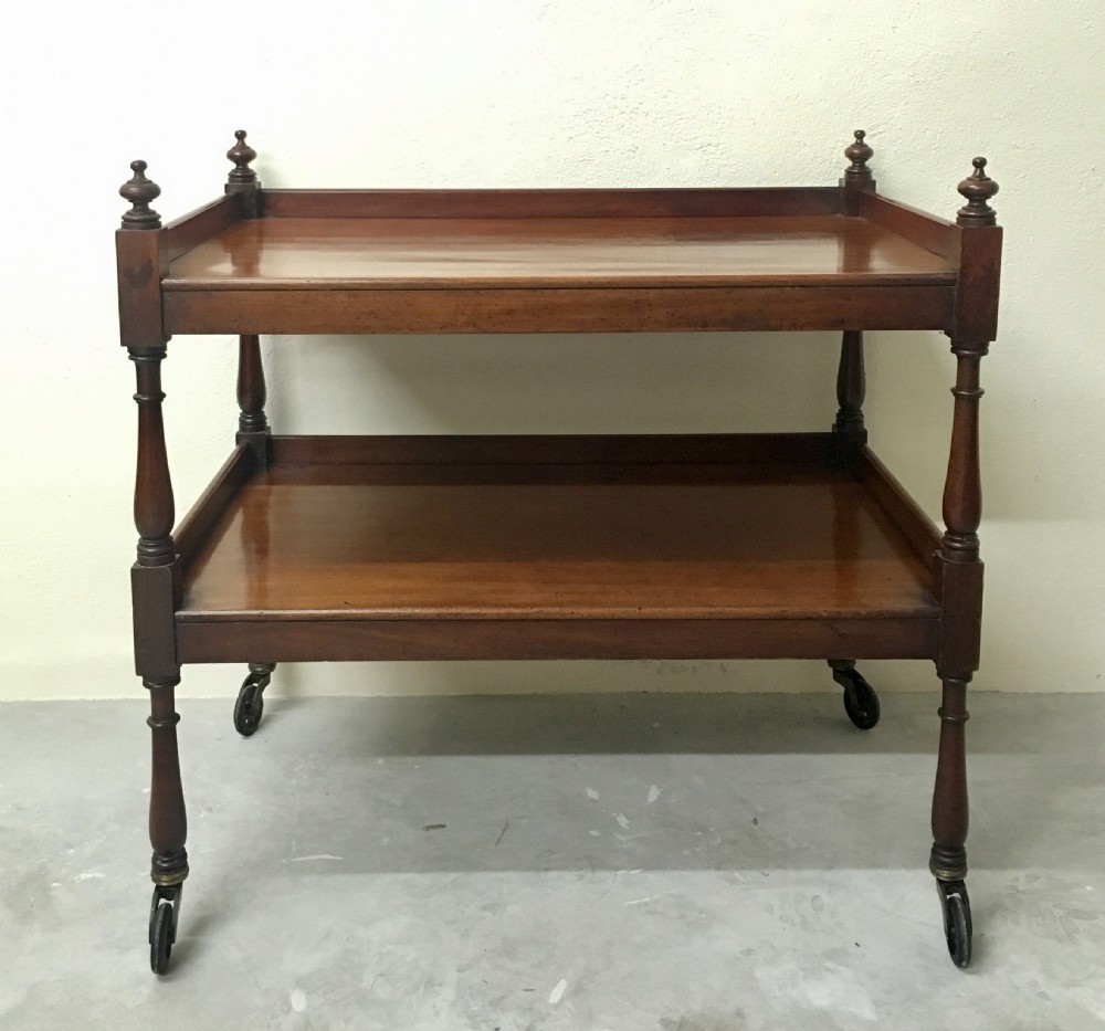 Antique Victorian Small Mahogany Two Tier Trolley What Not View II