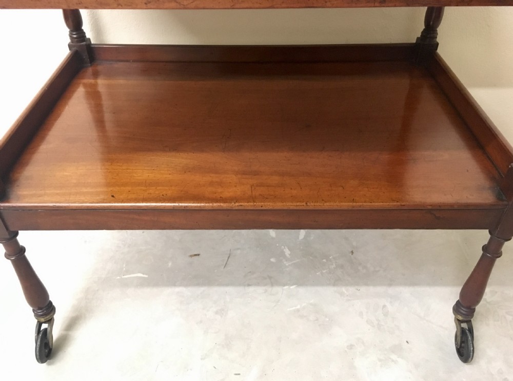 Antique Victorian Small Mahogany Two Tier Trolley What Not View IV