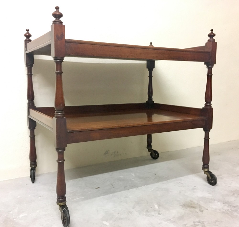 Antique Victorian Small Mahogany Two Tier Trolley What Not View VI