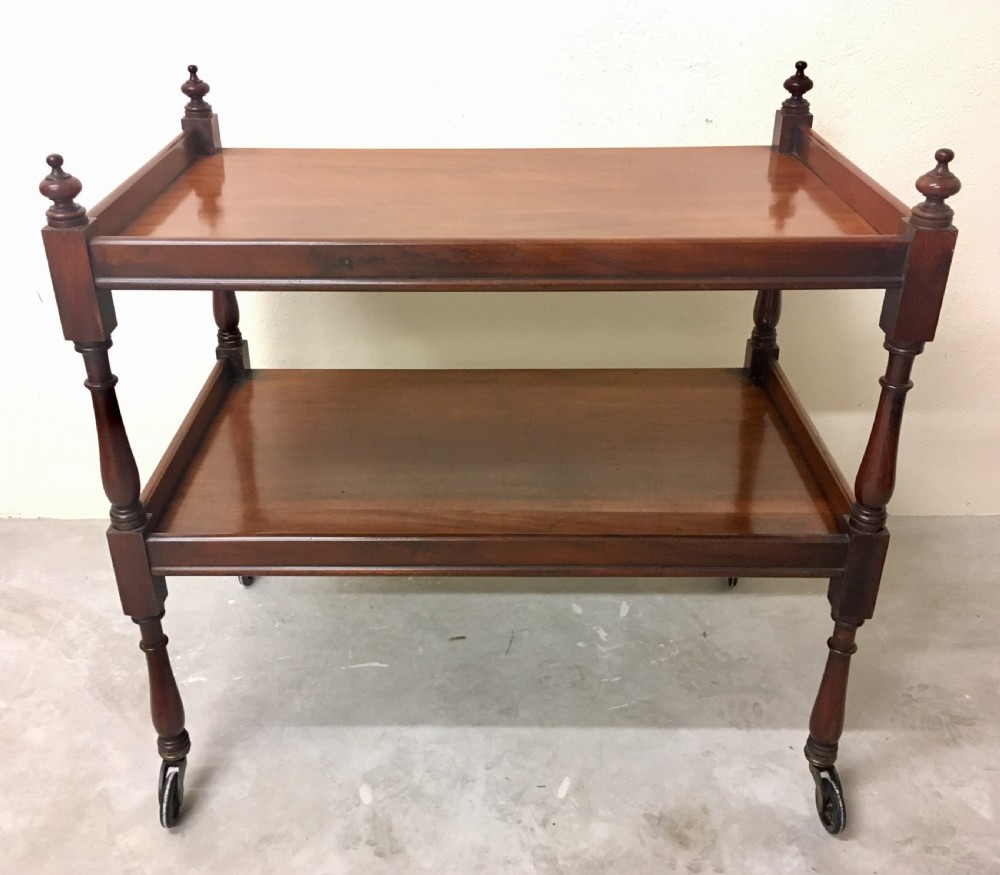 Antique Victorian Small Mahogany Two Tier Trolley What Not View IX