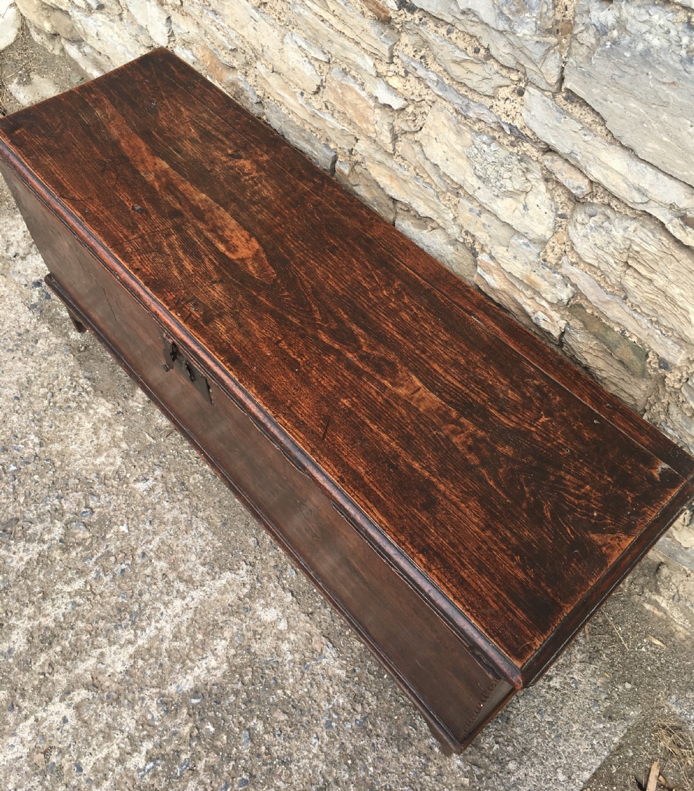 Antique 18th Century Elm and Pine Sword Chest Coffer View X