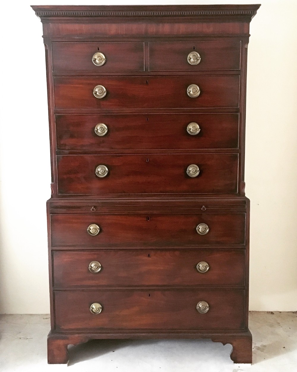 Antique Georgian Mahogany Chest on Chest Tallboy