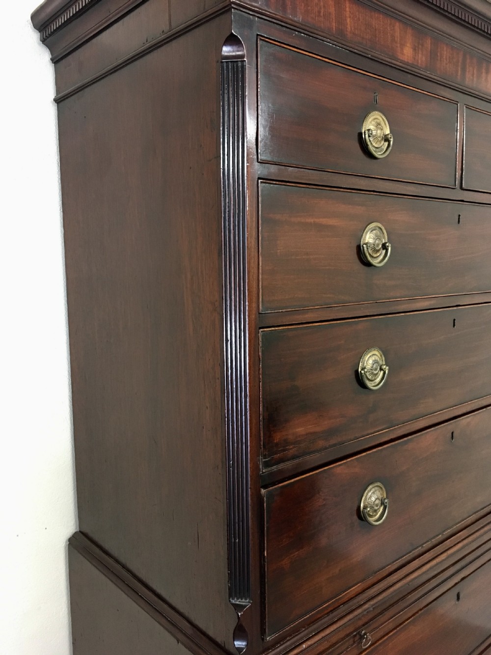 Antique Georgian Mahogany Chest on Chest Tallboy View VII