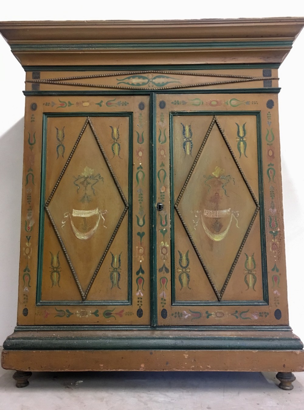 Antique Painted Cupboard El Rico Habana Cigars View VII