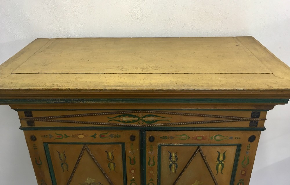 Antique Painted Cupboard El Rico Habana Cigars View XII
