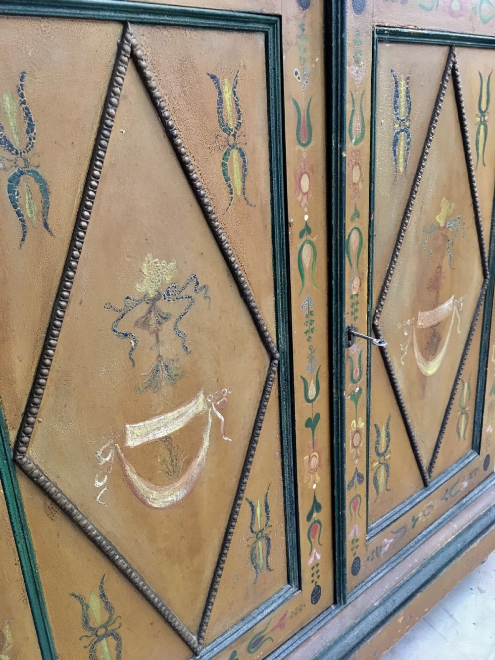 Antique Painted Cupboard El Rico Habana Cigars View XIV