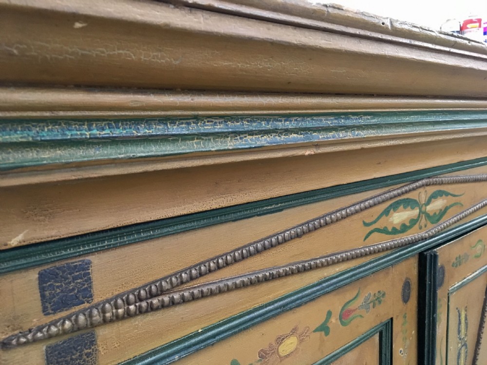 Antique Painted Cupboard El Rico Habana Cigars View XV