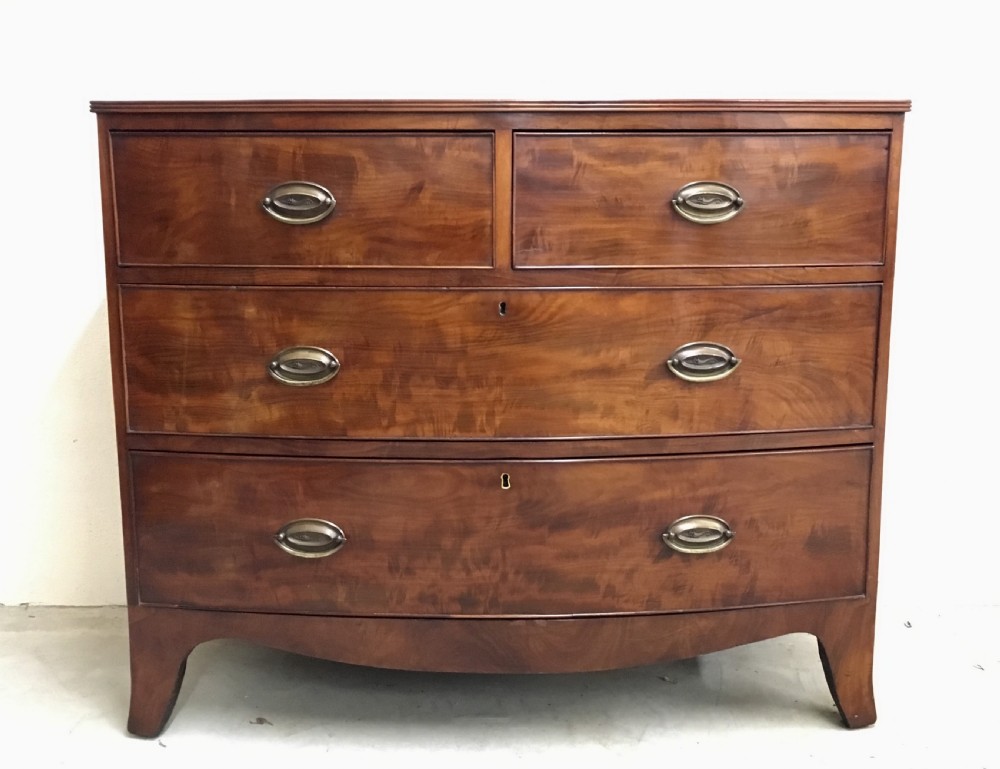 Georgian Mahogany Bow Fronted Chest of Drawers