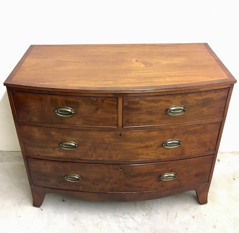 Georgian Mahogany Bow Fronted Chest of Drawers View II