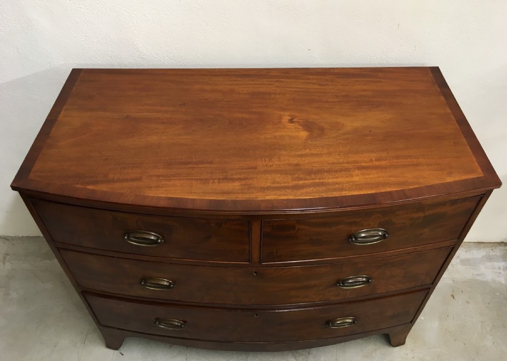 Georgian Mahogany Bow Fronted Chest of Drawers View VI