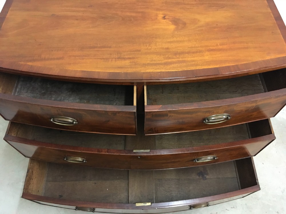 Georgian Mahogany Bow Fronted Chest of Drawers View VIII