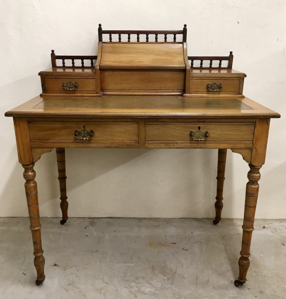 Antique Victorian Walnut Writing Desk 