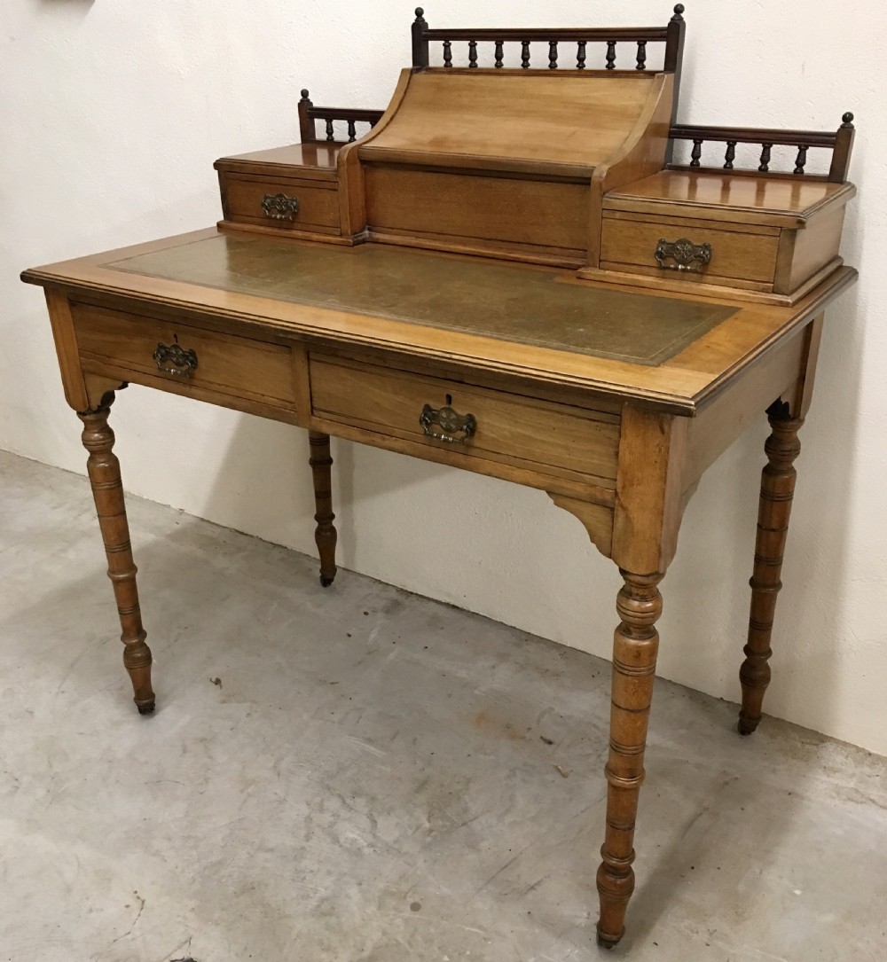 Antique Victorian Walnut Writing Desk  View III