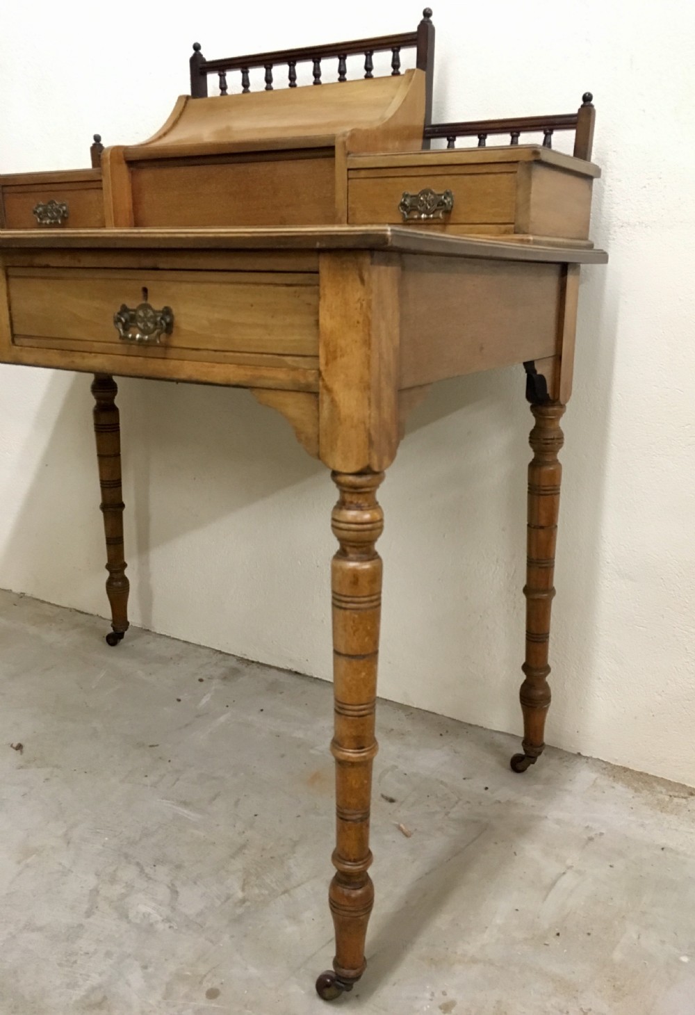 Antique Victorian Walnut Writing Desk  View VIII
