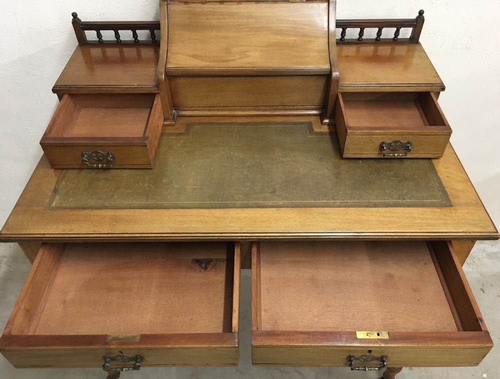 Antique Victorian Walnut Writing Desk  View IX