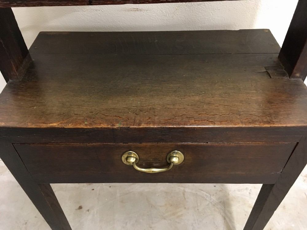 Antique Oak Linen Press Table  View V