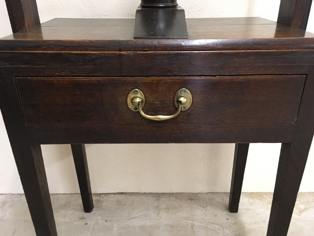Antique Oak Linen Press Table  View XI