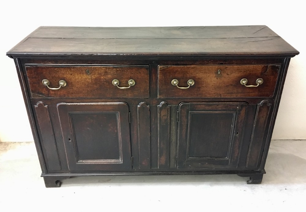 Antique 18th Century Oak Dresser Base View II