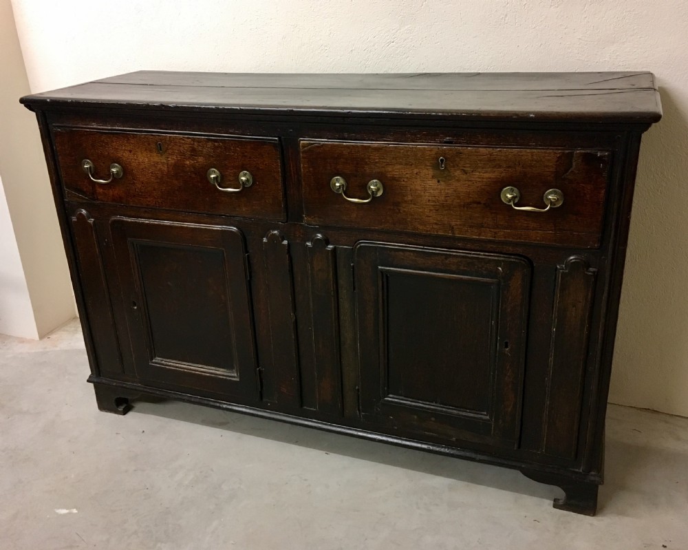 Antique 18th Century Oak Dresser Base View IV