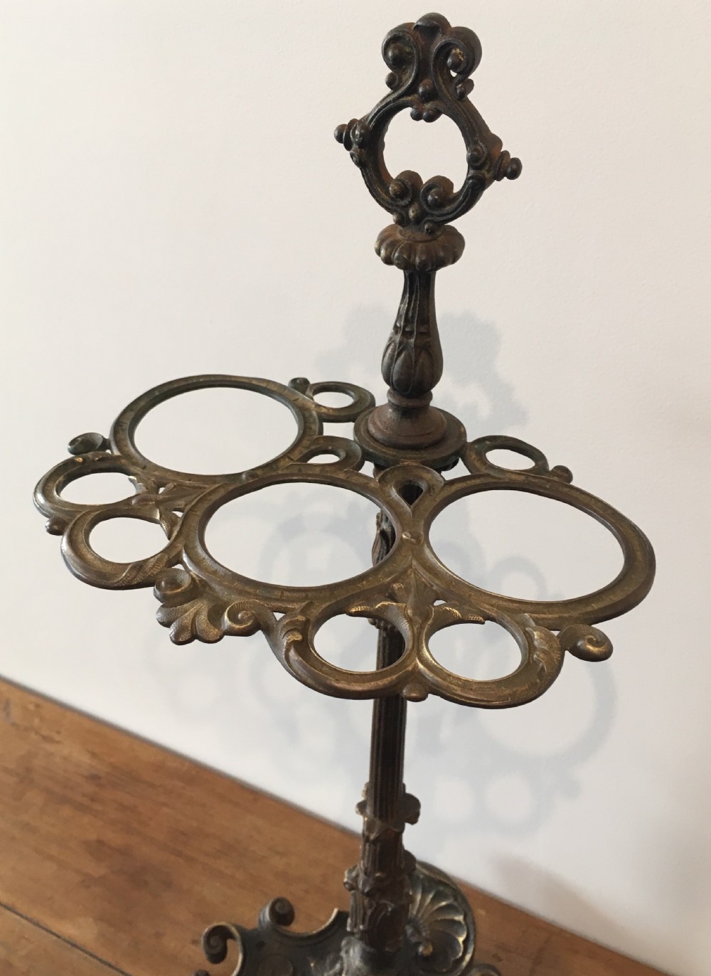Antique Victorian Cast Iron Stick Stand View V