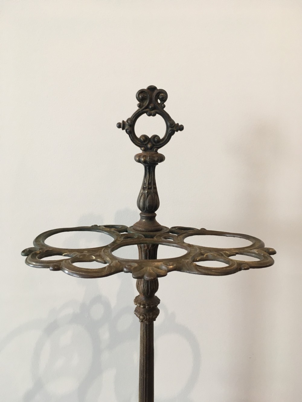 Antique Victorian Cast Iron Stick Stand View X
