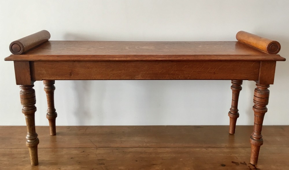 Antique Oak Window Bench Seat View III
