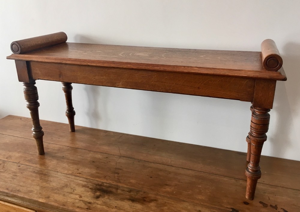 Antique Oak Window Bench Seat View VI