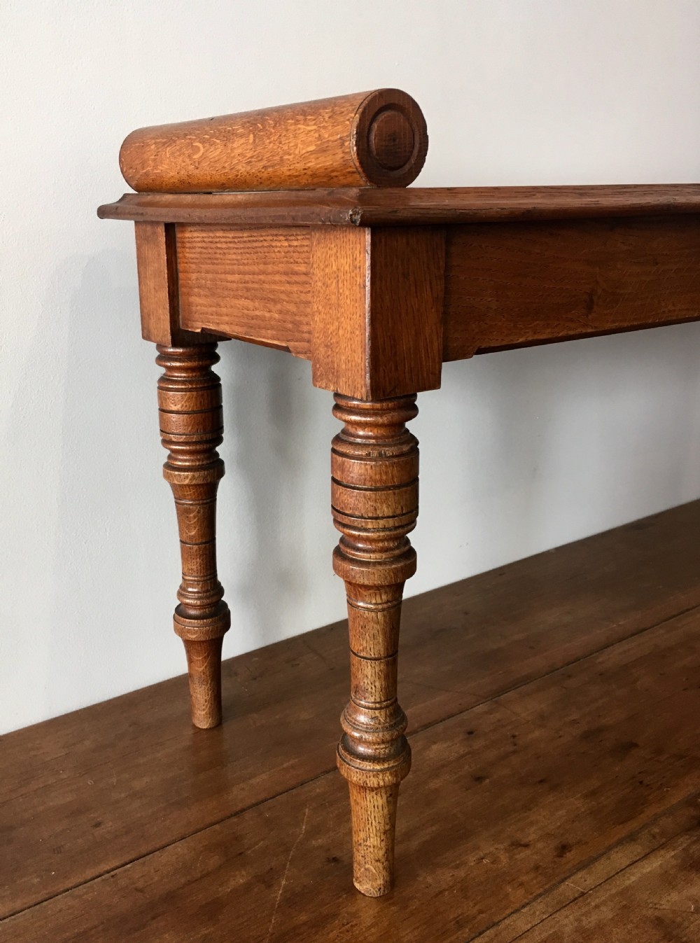 Antique Oak Window Bench Seat View VII