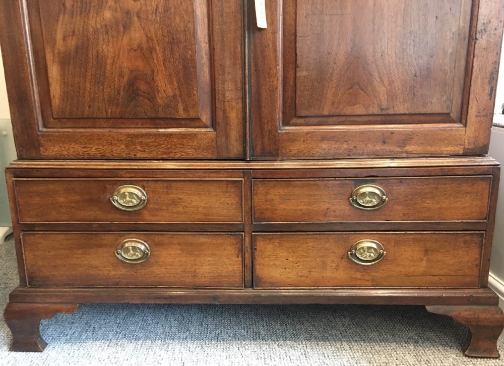Georgian Mahogany Linen Press Cupboard View IV